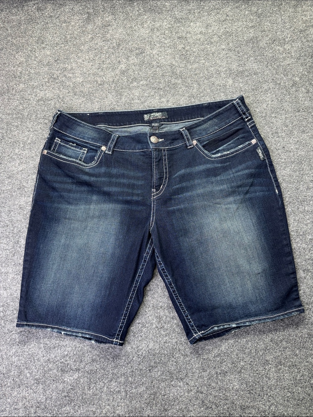 Silver Jeans Dark Indigo Denim Bermuda Shorts